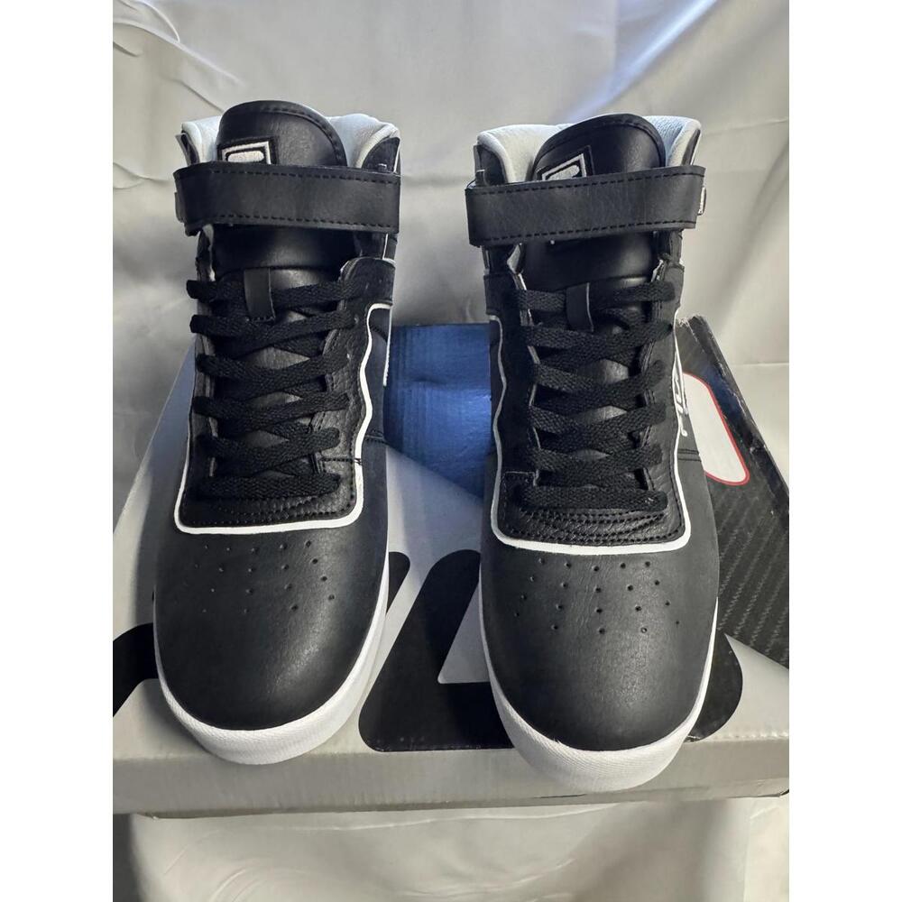 Fila Black and White High-Top Sneakers